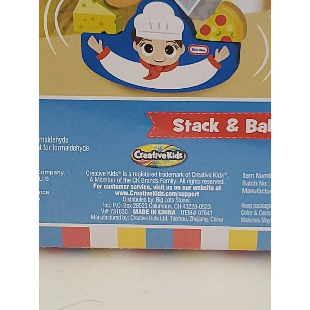 Little Tikes Stack & Balance Wood Chef‎ Set (8 Pieces) (2+years) Brand New Toy
